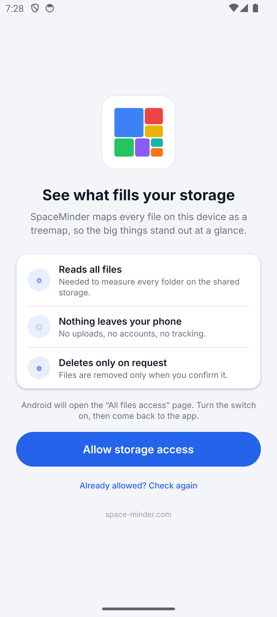Onboarding screen